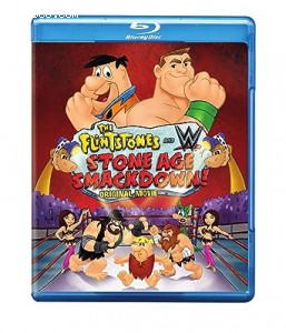 Flintstones &amp; WWE: Stone Age Smackdown, The (Blu-Ray + DVD + Digital) Cover