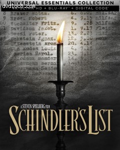 Schindler's List (Universal Essentials Collection | 30th Anniversary Edition) [4K Ultra HD + Blu-ray + Digital] Cover