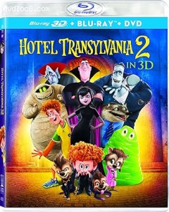 Hotel Transylvania 2 3D [Blu-Ray 3D + Blu-Ray + DVD] Cover