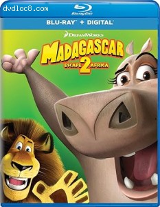 Madagascar: Escape 2 Africa [Blu-Ray + Digital] Cover