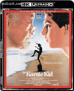 Cover Image for 'Karate Kid, The (40th Anniversary VHS Collectible Packaging) [4K Ultra HD + Blu-Ray + Digital]'