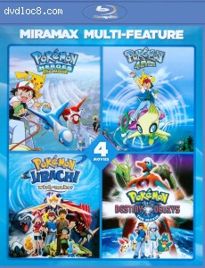 Pokemon Heroes / Pokemon 4Ever / Pokemon: Jirachi Wish Maker / Pokemon: Destiny Deoxys (Miramax Multi-Feature) [Blu-Ray] Cover