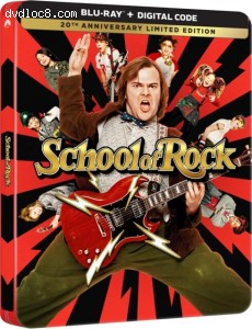 School of Rock (20th Anniversary Limited Edition - Steelbook) [Blu-Ray + Digital] Cover