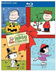 Peanuts: Deluxe Holiday Collection (It's the Great Pumpkin, Charlie Brown / A Charlie Brown Thanksgiving / A Charlie Brown Christmas) [Blu-Ray] Cover