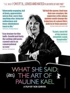 What She Said: The Art of Pauline Kael Cover