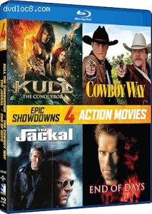 Epic Showdowns - 4 Action Movies (Kull the Conqueror / The Cowboy Way / The Jackal / End of Days) [Blu-Ray] Cover