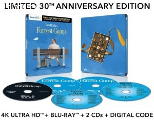 Forrest Gump (Wal-Mart Exclusive SteelBook Limited 30th Anniversary Edition) [4K Ultra HD + Blu-ray + CD + Digital 4K] Cover