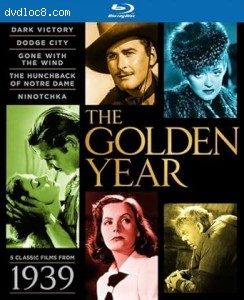 Golden Year Collection - 1939, The (The Hunchback of Notre Dame / Dark Victory / Dodge City / Ninotchka / Gone with the Wind) [Blu-Ray] Cover