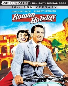 Roman Holiday (70th Anniversary Edition) [4K Ultra HD + Blu-Ray + Digital] Cover