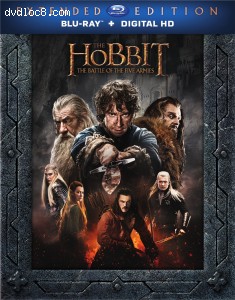 Hobbit: The Battle of the Five Armies, The (Extended Edition) [Blu-Ray + Digital] Cover