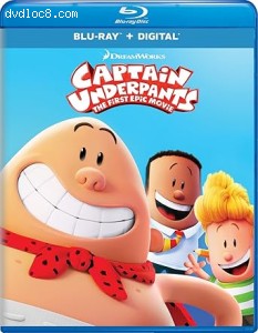 Captain Underpants: The First Epic Movie [Blu-Ray + Digital] Cover