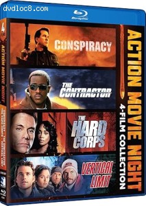 Action Movie Night: 4-Movie Collection (Conspiracy / The Contractor / The Hard Corps / Vertical Limit) [Blu-Ray] Cover