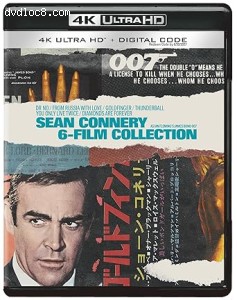 Sean Connery 007 James Bond 6-Film Collection (Dr. No / From Russia with Love / Goldfinger / Thunderball / You Only Live Twice / Diamonds Are Forever) [4K Ultra HD + Digital] Cover