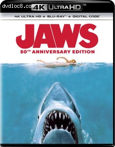 Jaws (50th Anniversary Edition) [4K Ultra HD + Blu-ray + Digital 4K] Cover