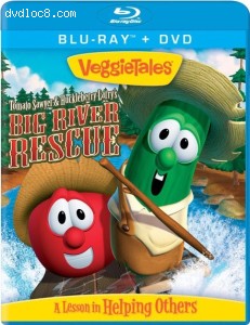 VeggieTales: Tomato Sawyer &amp; Huckleberry Larry's Big River Rescue [Blu-Ray + DVD] Cover