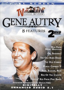 Gene Autry: 8 Features (Man from Music Mountain / Oh, Susanna! / The Old Barn Dance / The Old Corral / Public Cowboy #1 / Ride, Ranger, Ride / Rim of the Canyon / Yodelin' Kid from Pine Ridge) Cover
