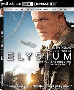 Elysium [4K Ultra HD + Blu-Ray + Digital] Cover