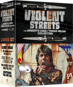 Violent Streets: The Umberto Lenzi/Tomas Milian Collection (Almost Human / Syndicate Sadists / Free Hand for a Tough Cop / The Cynic, The Rat and the Fist / Brothers till We Die) (8-Disc Collector's Edition) [Blu-Ray + CD] Cover