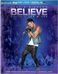 Justin Bieber's Believe [Blu-Ray + DVD + Digital] Cover