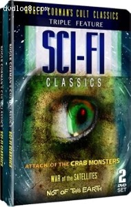 Roger Corman's Cult Classics Triple Feature: Sci-Fi Classics (Attack of the Crab Monsters / War of the Satellites / Not of This Earth) (Metal Tin) Cover