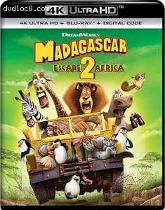 Madagascar: Escape 2 Afrrica [4K Ultra HD + Blu-Ray + Digital] Cover