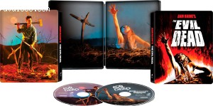 Cover Image for 'Evil Dead, The (45th Anniversary Edition SteelBook) [4K Ultra HD + Blu-Ray + Digital 4K]'